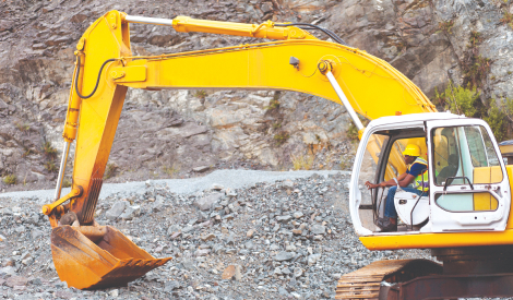 big excavator working